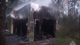 Гостевой домик сгорел в Удмуртии