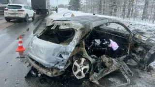 Госавтоинспекция Удмуртии раскрыла подробности аварии с возгоранием автомобиля
