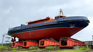 Концерн «Калашников» из Удмуртии спустил на воду ледокольный буксир «Нарвская застава»