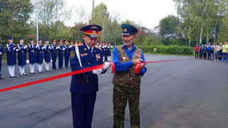 В Кожильской школе Балезинского района появилась современная площадка для строевой подготовки
