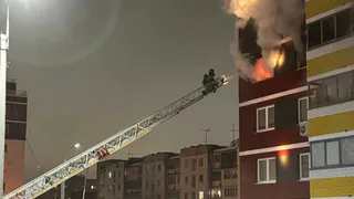 На пожаре в Ижевске пострадали дети