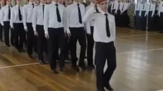 Накануне Дня защитника Отечества в Глазове прошел смотр песни и строя среди школ города