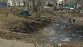 На улице Кирова в Глазове начались земляные работы