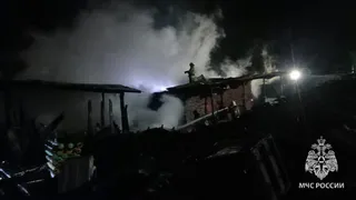 В Вавожском районе случился большой пожар