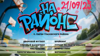 В Глазовском районе пройдет молодёжный спортивный фестиваль «На районе» (0+)