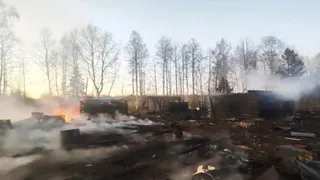 Отец вывел семью через разбитое окно при пожаре в Удмуртии 