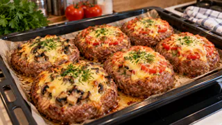 Не леплю обычные котлеты: делаю мясные «гнёзда» с 2 начинками — праздничный ужин из простого фарша
