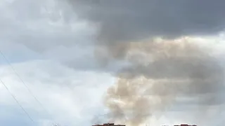 В Сыге Глазова загорелась трава