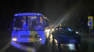 В Сарапуле пьяный водитель автобуса устроил ДТП