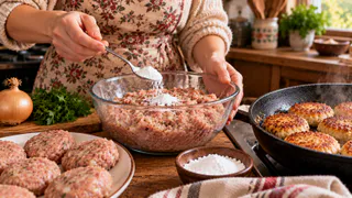 Чайная ложка в фарш – и котлеты получаются словно весеннее облачко: воздушные и сочные