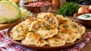 Беру 2 кг капусты и 350 грамм фарша: сытные вареники с двойной капустой на заварном тесте - на смену надоевшим пельменям