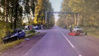 В Глазове мотоблок столкнулся с легковушкой