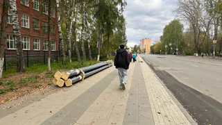 В Глазове на улице Кирова между Короленко и Ленина смонтируют новые опоры освещения