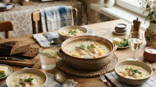 Летом вместо мясных супов готовлю финскую сливочную уху с самой дешевой горбушей — получается обалденно