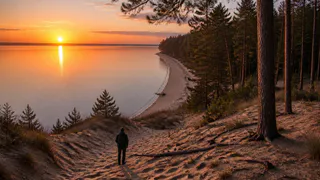 Песчаные пляжи, рукава рек, корабельные сосны и закаты размером с Белое море: в Удмуртии найдено «место сокровищ» для туристов