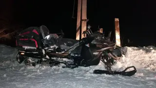 В Удмуртии подросток погиб, врезавшись на снегоходе в опору ЛЭП