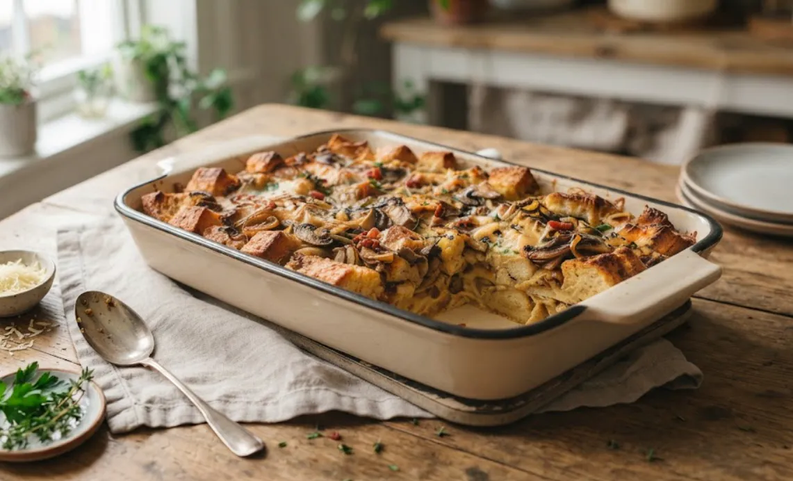 Режу хлеб и запекаю с творогом и яйцами — делаю вкуснейшую ПП-запеканку: подойдет и на завтрак, и на десерт