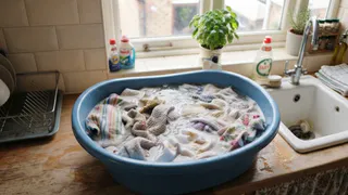 2 ложки — и засаленные кухонные полотенца как новенькие: вековой жир уходит за 5 минут без кипячения