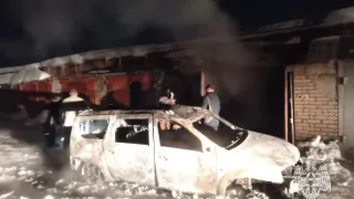 В Глазове участились пожары в гаражных кооперативах