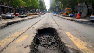 2 млн. рублей выделено на устранение провала на улице Сибирской в Глазове