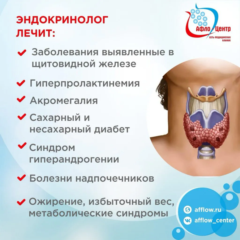 В МЦ "Афло-центр" ведет прием врач эндокринолог