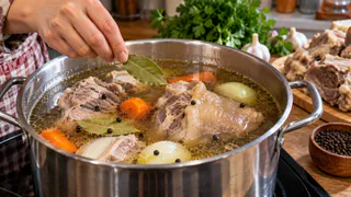 Что класть в холодец первым — мясо или специи: одна тонкость помогает получить прозрачный, ароматный бульон